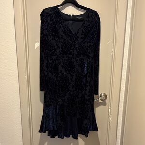 Tommy Hilfiger Navy Floral Long Sleeve Dress